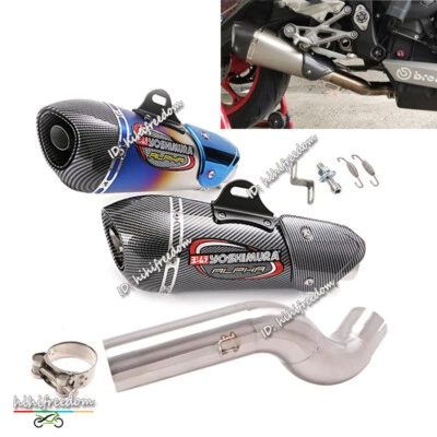 Silenciador de escape tubo medio para Triumph Street Triple 765 S R RS 2017-2023 Foto 1 de 4