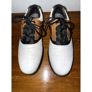 FootJoy Golf Shoes Men’s 9M Contour Series 54108 Brown/White Soft Spikes - Picture 1 of 8