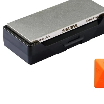 Afilador de cuchillos de diamante todo en uno con base antideslizante y estuche de almacenamiento 6" x 2,5" Foto 1 de 4