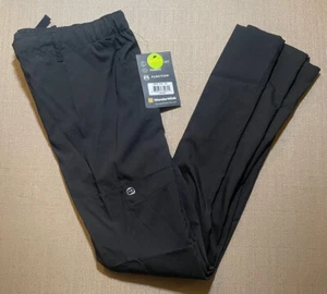 NEW WonderWink W123 Men's 3XS SHORT Scrub Cargo Pants Solid Black Logo Tags On - Picture 1 of 4