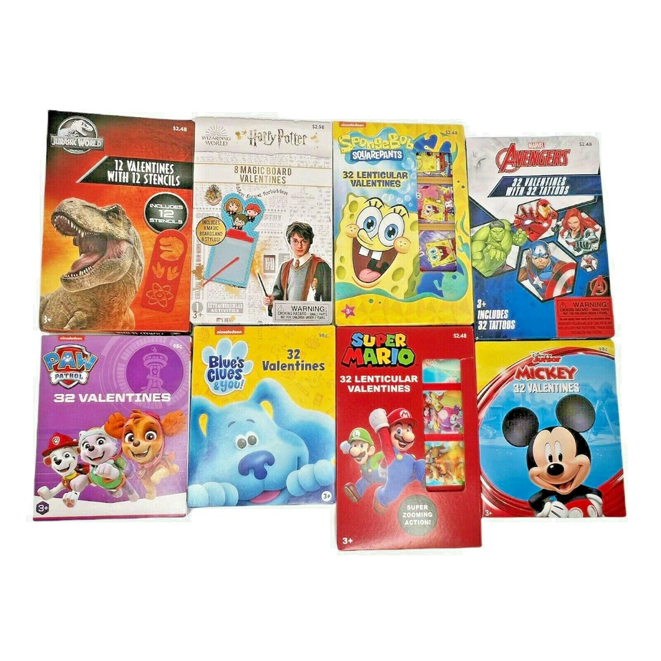 2 Boxes Of Valentines Day Cards - Kids - Children - Sealed - Choice - Image 1 of 1