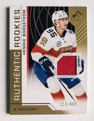 HENRIK BORGSTROM 2018-19 SP Game Used Authentic Rookies Jersey /499 Panthers - Image 1 of 2