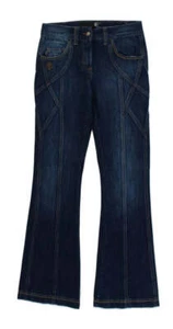 NWT JUST CAVALLI Jeans Blue Low waist Flare leg Women Slim Regular Denim W26 - Picture 1 of 1