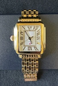 Michele Deco Madison Mid 18K Gold Diamond Dial Watch 29mm - Picture 1 of 24