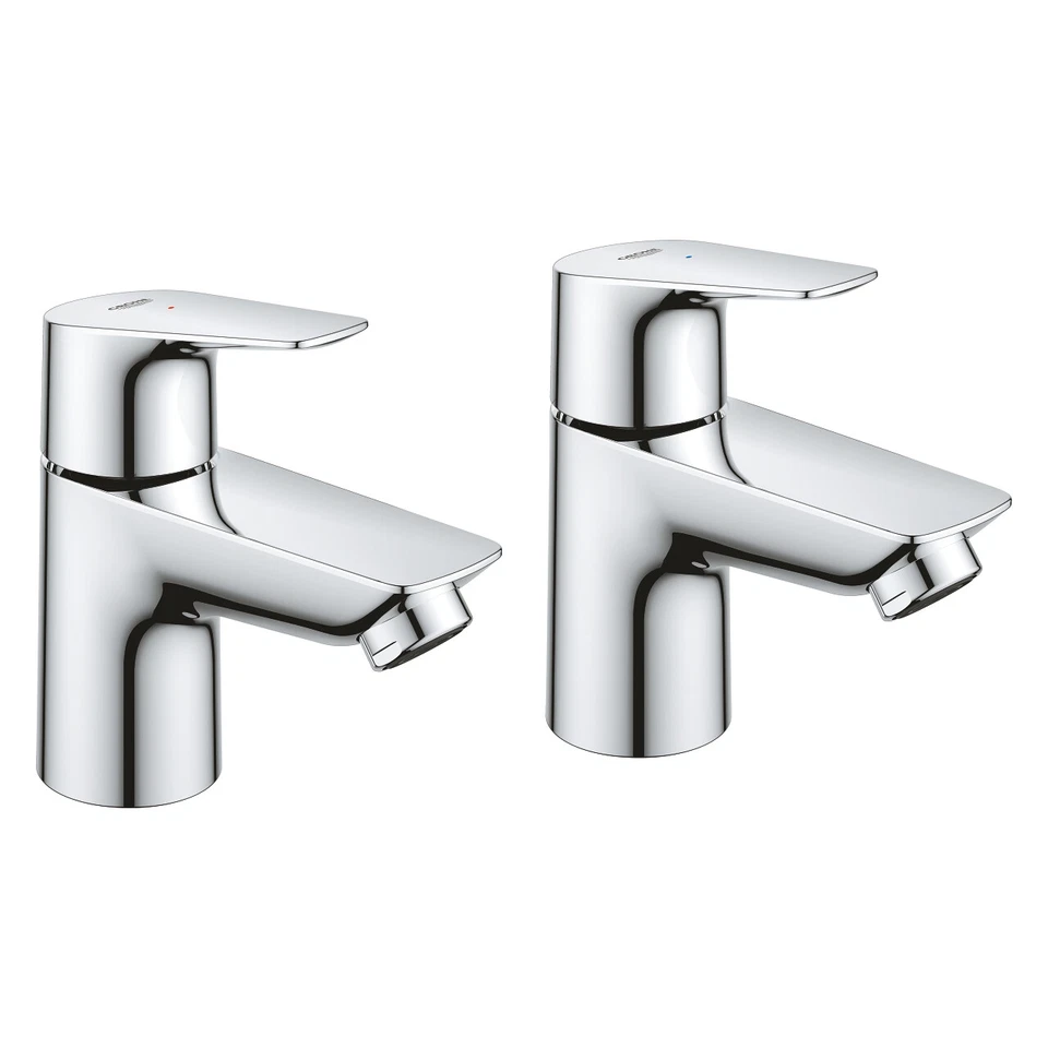 Grohe BauEdge Basin Pillar Taps 2042110M