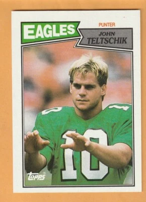 John Teltschik Philadelphia Eagles 1987 Topps #300 Kerrville Texas Longhorns 12Z - Image 1 of 2