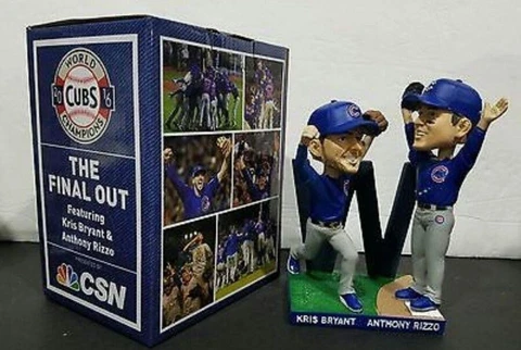 Cubs Bryant Rizzo World Series Final Out Bobblehead SGA 5-20-17 Cover