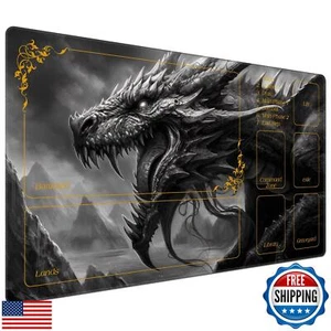 DEGDFSGR for MTG Playmat with Zones 24 x 14 inches for TCG Playmats Non-Slip - Picture 1 of 5