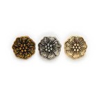 5 pièces vintage série boutons fleur métal vêtements couture accessoires décoration