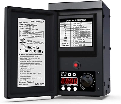 GOODSMANN Low Voltage Transformer 300 Watt with Timer, Photo Eye Sensor - Image 1 of 4