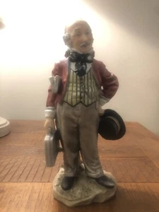 VTG PUCCI OLD MAN INVESTOR STATUE FIGURINE SIGNED  PORCELAIN - Picture 1 of 6