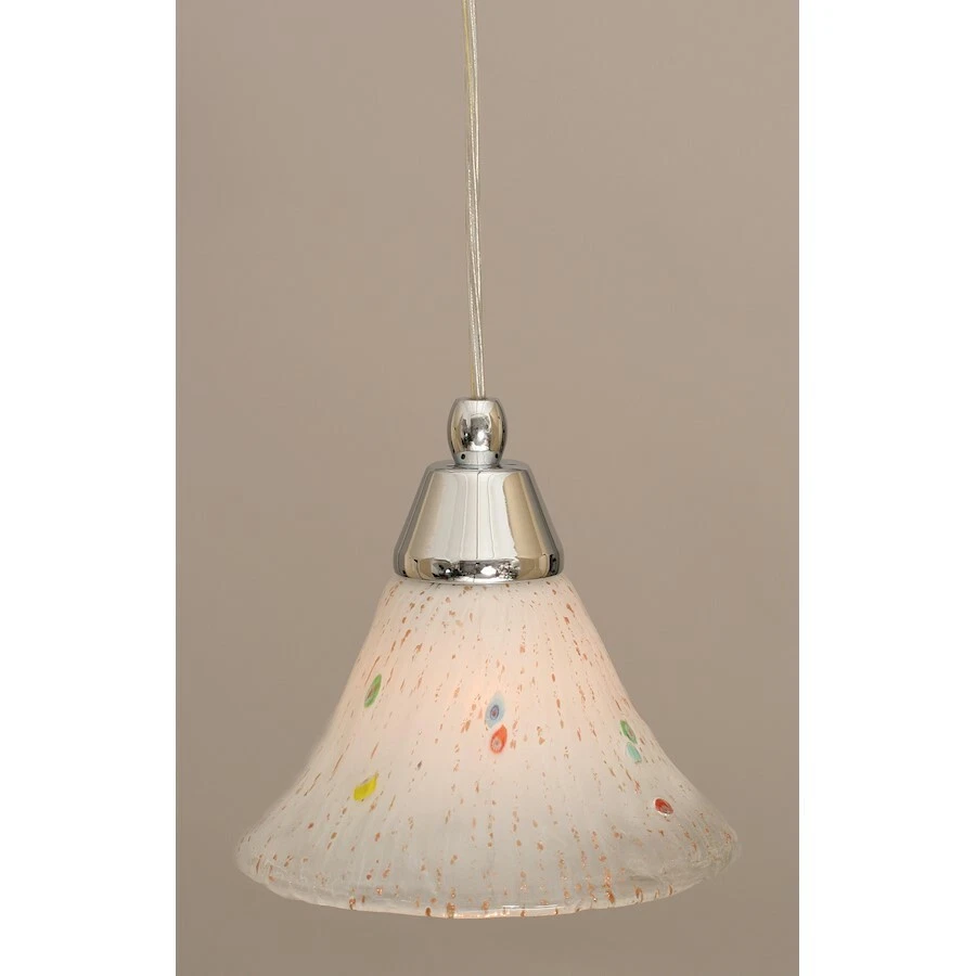 Toltec Lighting Cord Mini Pendant, Chrome, 7' Frosted Crystal Glass - 22-CH-751 - Image 1 of 1