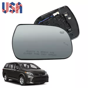 Passenger's Side Heated Blind - Spot Mirror Glass For Toyota Sienna 2011-2019 - Picture 1 of 11