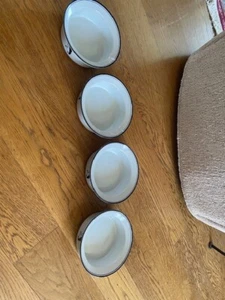 Set of 4 Dansk Flora BAYBERRY Blue Fruit / Cereal Bowls Japan 6.75width - Picture 1 of 5