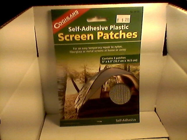 Coghlan's 3-pk Parches de Pantalla de Plástico Autoadhesivo Blanco 5"x6-1/2" Carpa Camper Foto 1 de 1