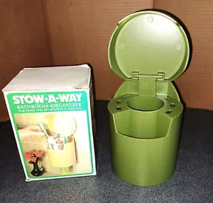 Stow-A-Way Bathroom Organizer Toothbrush Holder Cup Dispenser Toothpaste Holder - Picture 1 of 16