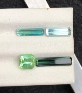 3.85 Ct Natural Tourmaline mix Color 4 Piece loose gemstone lot From Afghanistan - Picture 1 of 4