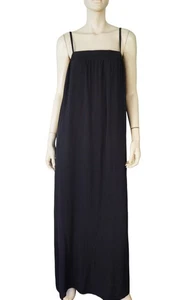 Neu mit Etikett Vince Maxikleid Gr. L bestickt gewaschen schwarz Seide - Bild 1 von 4