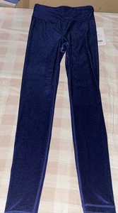 Athleta Girl High Rise Chit Chat Velvet Tight Navy Blue Sz L (12) NWT - Picture 1 of 4