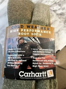 Carhartt Cold Weather Wool Blend Boot Socks Mens Size Large 9-11.5 1 Pair - Picture 1 of 6