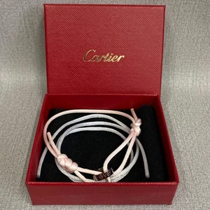 Cartier Love Charity Kordel Armband 750 Weißgold 18K Rosa mit Box, Ersatzband - Bild 1 von 12