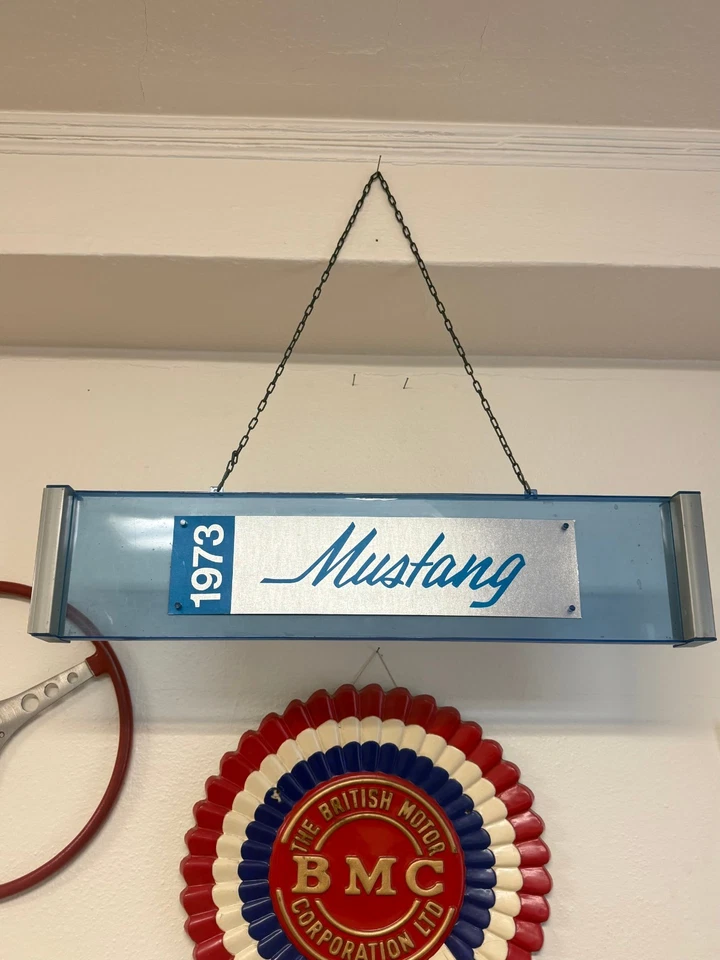 1973 Ford Mustang original dealership promo two sided hanging display. - Image 1 of 1