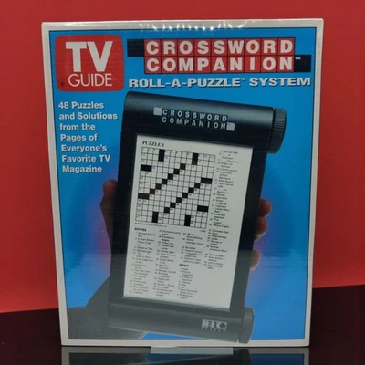 Vintage TV Guide Crossword Roll A Puzzle Handheld Game #5500 1995 Factory Sealed - Image 1 of 4