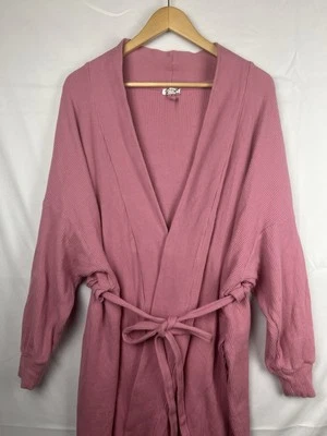 Free People длинный вафельный вязаный халат размер S розовато-лиловый - Изображение 1 из 4