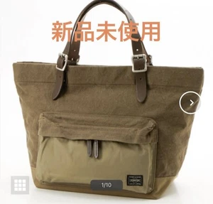 Porter Bridge Tote Bag Unisex Beige Natural & Synthetic Material Mix JAPAN - Picture 1 of 8