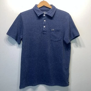 VINEYARD VINES Boys Blue Edgartown Polo L (16) Pocket - Picture 1 of 8
