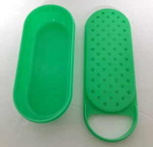 Vintage Tupperware Käsereibe 1375-16 / ovaler Behälter 1374-13 jadeitgrün - Bild 1 von 3