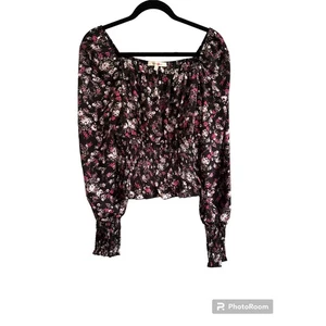 Blusa floral Wishful Park para mujer manga y cintura ajustada talla L - Imagen 1 de 9