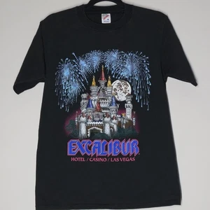 Vintage 90s Excalibur Casino Castle Graphic Shirt Size M Made In USA Jerzees - Bild 1 von 4