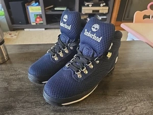 Timberland Navy Blue Euro Hiking Field Boots A1HWN Men's Size 7.5 - New No Box - Picture 1 of 16