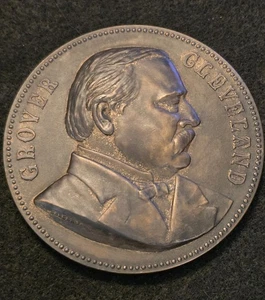 Grover Cleveland Bronze Inaugural Medal 3" U.S. President Two-Term Commemorative - Picture 1 of 4