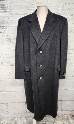 NWT Gerald Austin London /New York Dark Charcoal Gray Size 48 Reg Men's Overcoat - Image 1 of 4