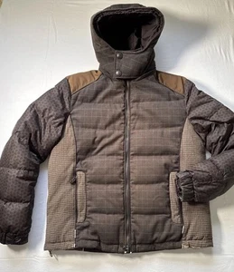 VTG ETRO Down Hooded Jacket Brown Men’s Medium READ - Picture 1 of 24