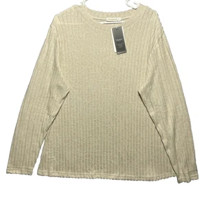 Long Sleeve Pullover sweater Beige XL NWT - Picture 1 of 3