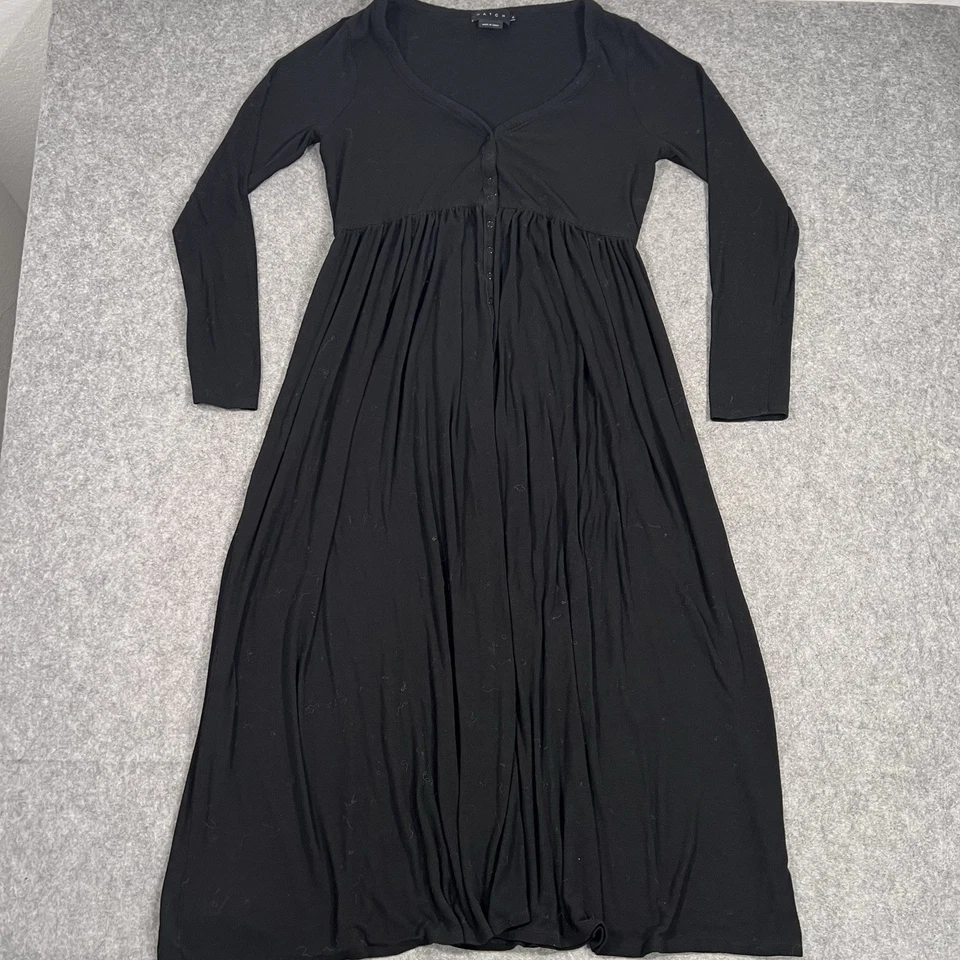 Hatch Collection The Softest Rib Nursing Maxi Dress Black Long Sleeve Size 3 - Image 1 of 4