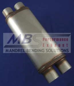 muffler FULL BOAR Max Flow SS Dual 3" IN/ Dual OUT MF2469 - Picture 1 of 4