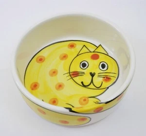 Zrike Ceramic 5½” Cat Bowl - Handpainted in Italy - Picture 1 of 5
