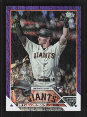 Bryce Johnson 2023 Topps Purple Foilboard San Francisco Giants #/799 #571 - Image 1 of 2