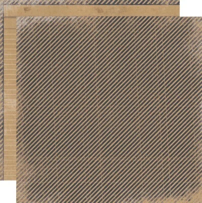 My Mind's Eye, Kraft FunDay, Everyday Fun, 2 x 12" Cardstock, Remember, Stripes - Image 1 of 2