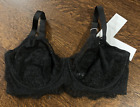 NWT! HSIA black bra in size 34DDD Underwire, lace with no padding