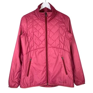 Marmot Jacket Medium Pink Padded Insulated Zip Nylon Hiking Walking Outdoors - Picture 1 of 17