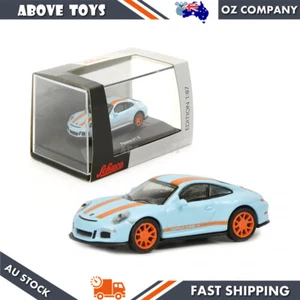 Schuco 1:87 Scale Porsche 911 R Blue Orange Classic Diecast Model Car Toy Gift - Picture 1 of 5