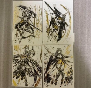 NIKKE GODDESS OF VICTORY TSUTAYA Collabo Sumi-E Gold Leaf Postcard Complete Set - Picture 1 of 1