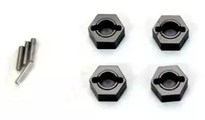 Team Associated Gray STRC Hex Adptrs w/Drv Pins SC10 4x4 STC91027GM - Picture 1 of 1