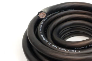 KnuKonceptz Bassik Black 4 Gauge Amplifier Power/Ground Wire TRUE 4 AWG 20Ft - Picture 1 of 3