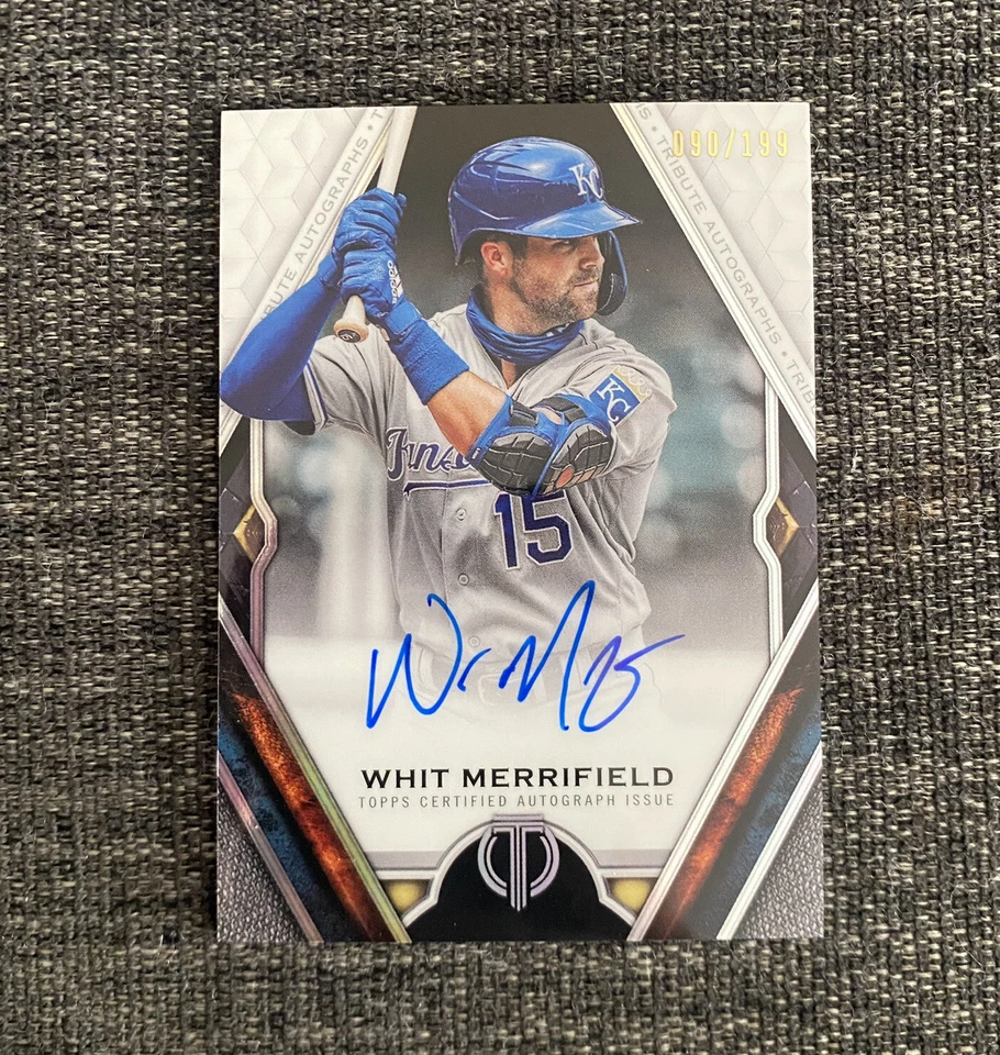2021 21 Topps Tribute Baseball Whit Merrifield Auto Signed 44/199 Royals #TA-WM - Image 1 of 1